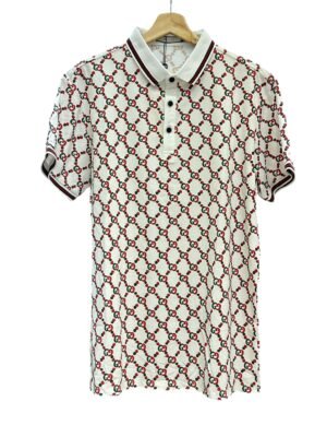 Tipo Polo Gucci Piquet Diseño - Blanco