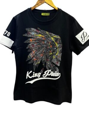Camiseta Pedreria Philipp Plein King - Negro