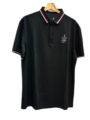Tipo Polo Moncler Piquet Ancla - Negro