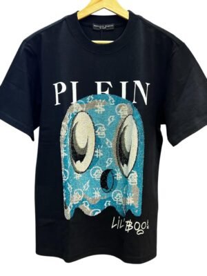 Camiseta Pedreria Philipp Plein Lil Boo - Negro
