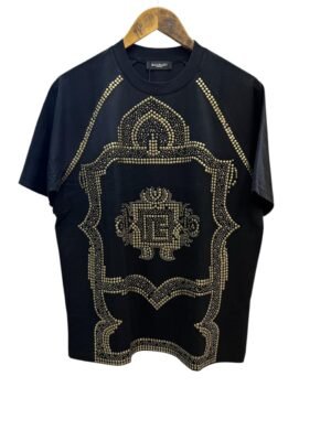 Camiseta Pedreria Balmain - Azul