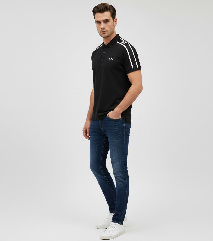 Tipo Polo Valentino Clasica - Negro