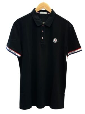 Tipo Polo Moncler Boton Colores - Negro