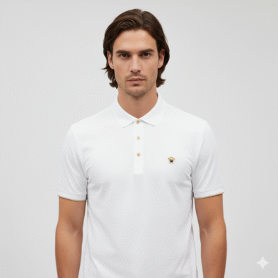 Tipo Polo Versace Classic  - Blanco