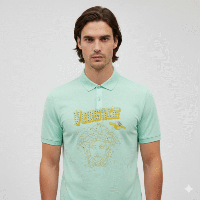 Tipo Polo Versace Piquet Verde - Verde